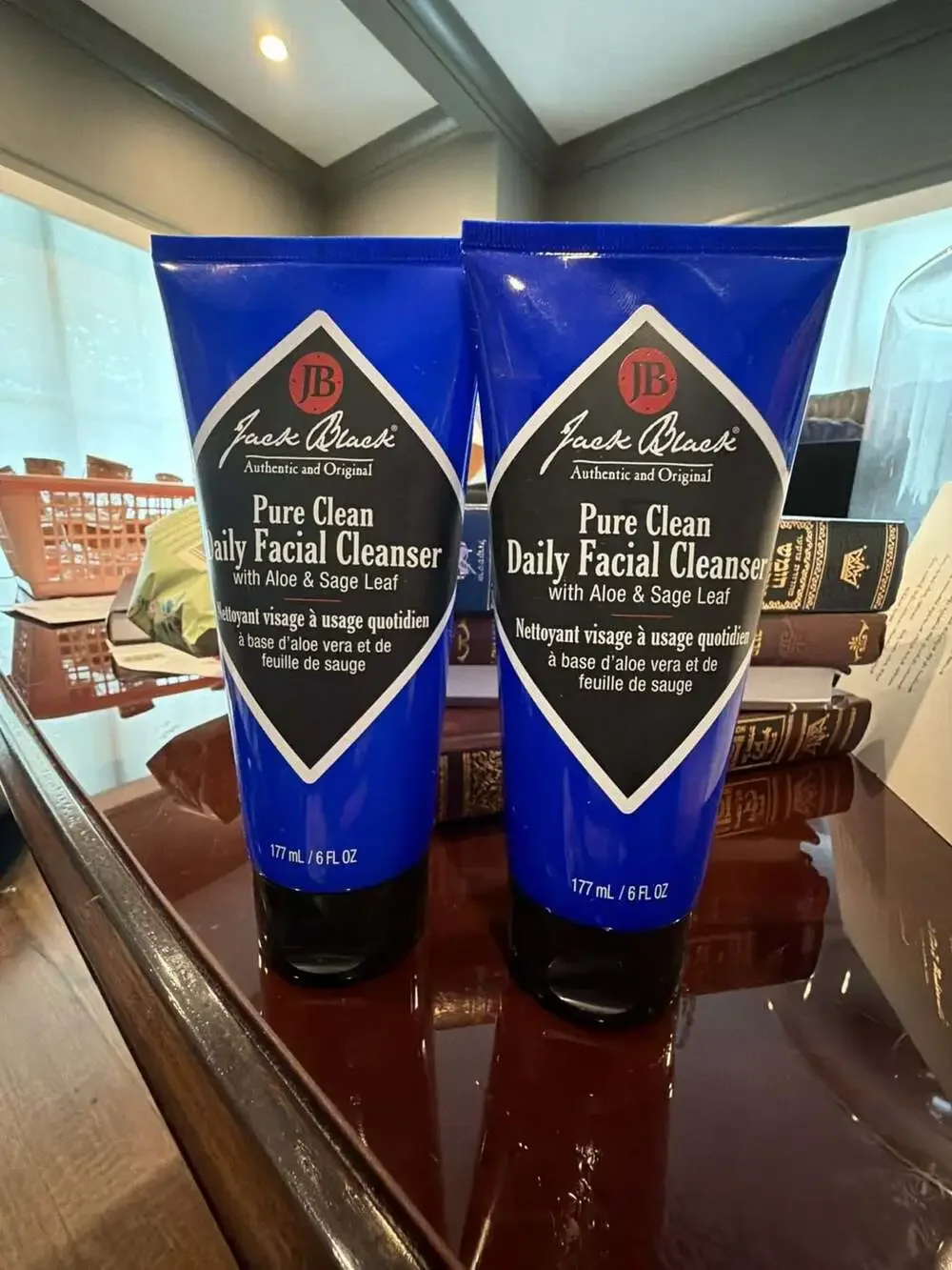 2 pack Jack Black Pure Clean Daily Facial Cleanser with Aloe & Sage Leaf 6 oz ea